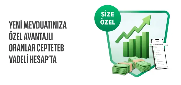 Yeni Mevduatınıza %40'a Varan Faiz Fırsatı CEPTETEB Vadeli Hesap’ta!