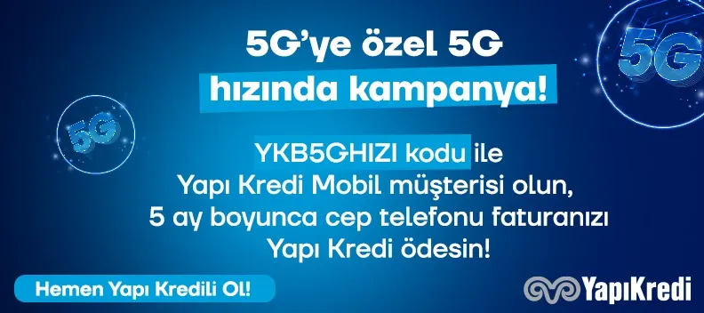 YKB5GHIZI kodu ile Yapı Kredi Mobil müşterisi olun, fırsatı kaçırmayın!
