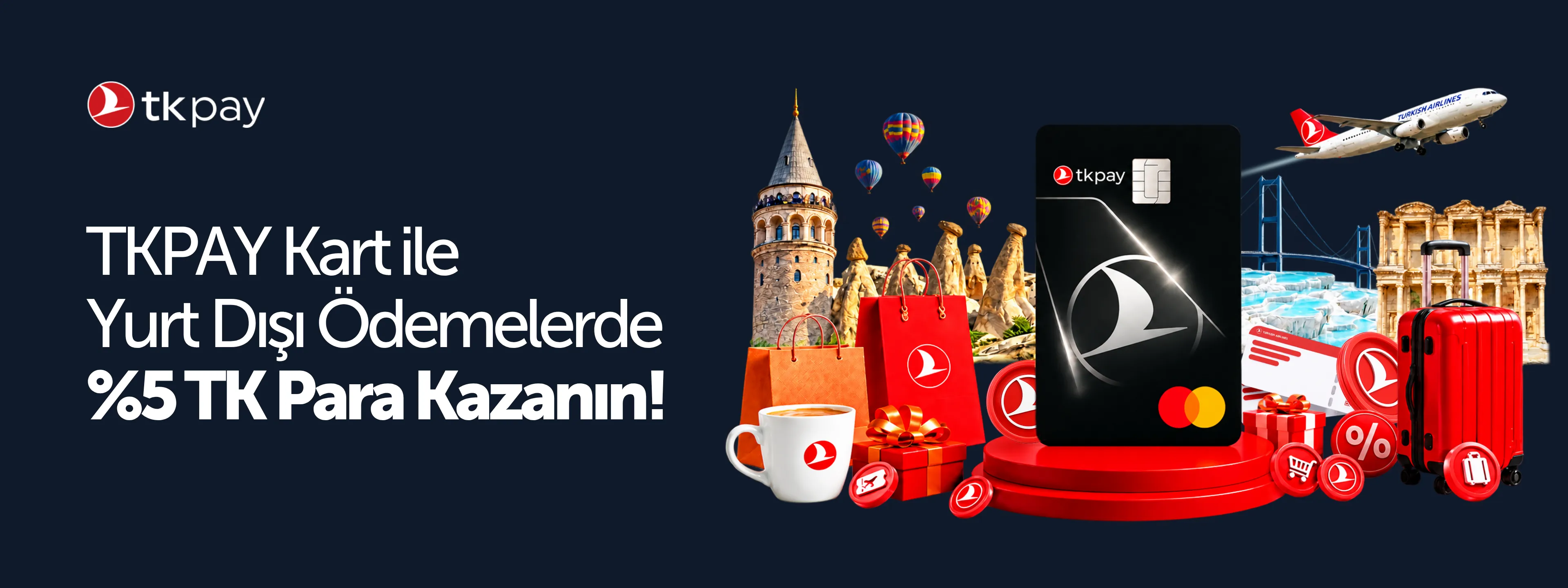 Yurt Dışı Harcamalarınızda %5 TK Para Kampanyası