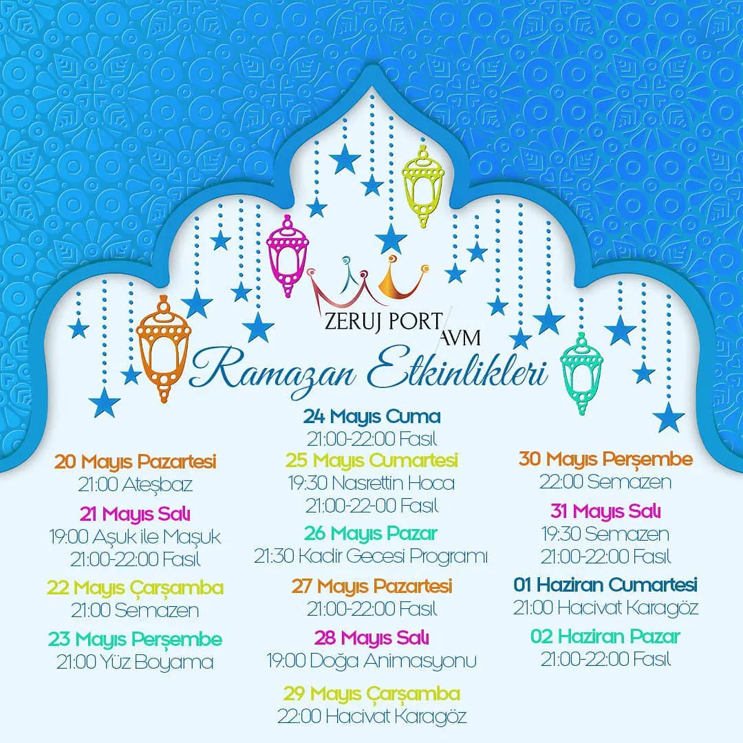 Zerujport 20 Mayıs - 2 Haziran Ramazan Etkinlikleri! Zerujport 20 Mayıs - 2 Haziran Ramazan Etkinlikleri!