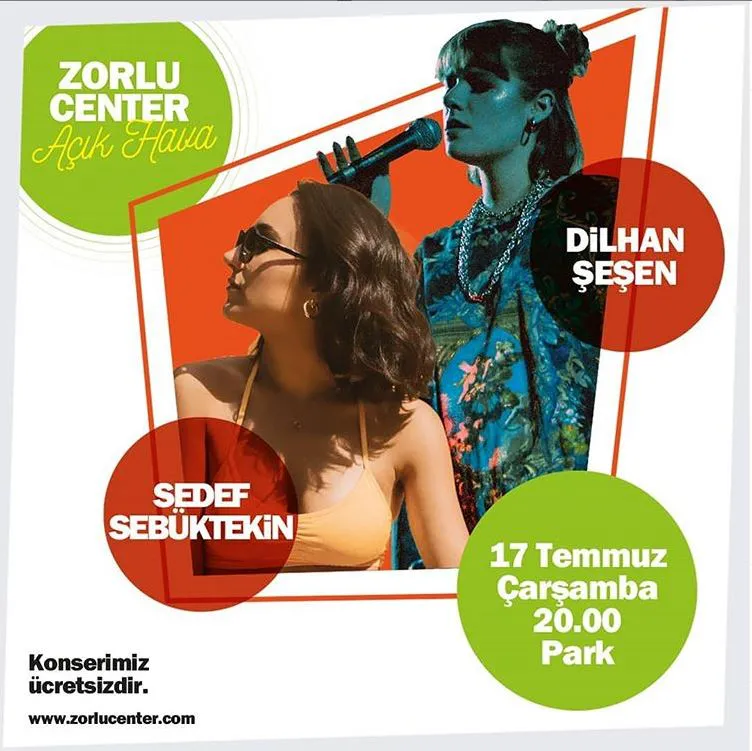 Zorlu Center Açık Hava, keyifli konserlerle devam ediyor! 