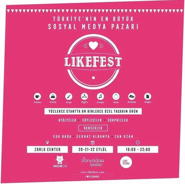 Zorlu Center LikeFest Türkiye'nin En Büyük Sosyal Medya Pazarı! Zorlu Center LikeFest Türkiye'nin En Büyük Sosyal Medya Pazarı!