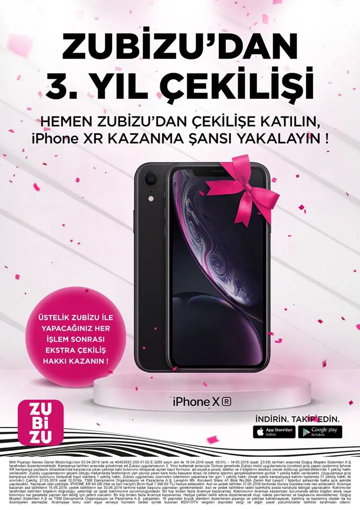 ZUBİZU'dan 3. yıl hediyesi, iPhone XR! 